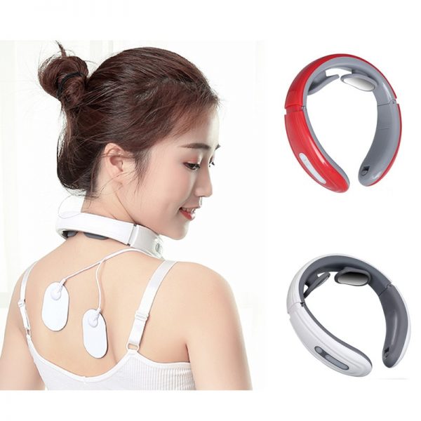 Good Intelligent Neck Massager Electric Pulse Far Infrared Heating Pain Relief Relaxation Cervical Massage Health Care