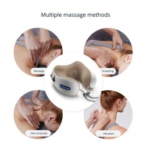 Electric Neck Massager U shaped Pillow Multifunctional Portable Shoulder Cervical Massager Outdoor Home Car Relaxing Massage