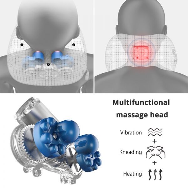 Electric Neck Massager U shaped Pillow Multifunctional Portable Shoulder Cervical Massager Outdoor Home Car Relaxing Massage