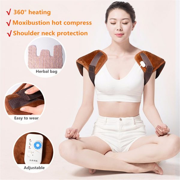 Neck and back massager With Moxibustion Hot Compress Elctric Heated For cervical osteochondrosis Pain Relief Massage Machine